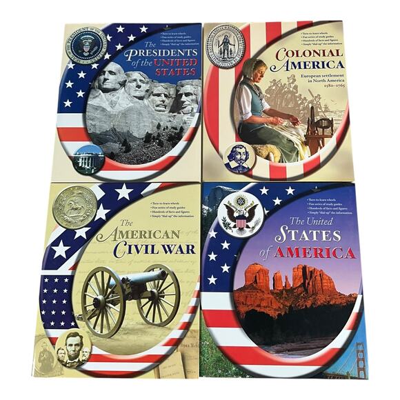 Turn to Learn Wheel Books About American History Lot of 4 Homeschool Presidents - Picture 1 of 4